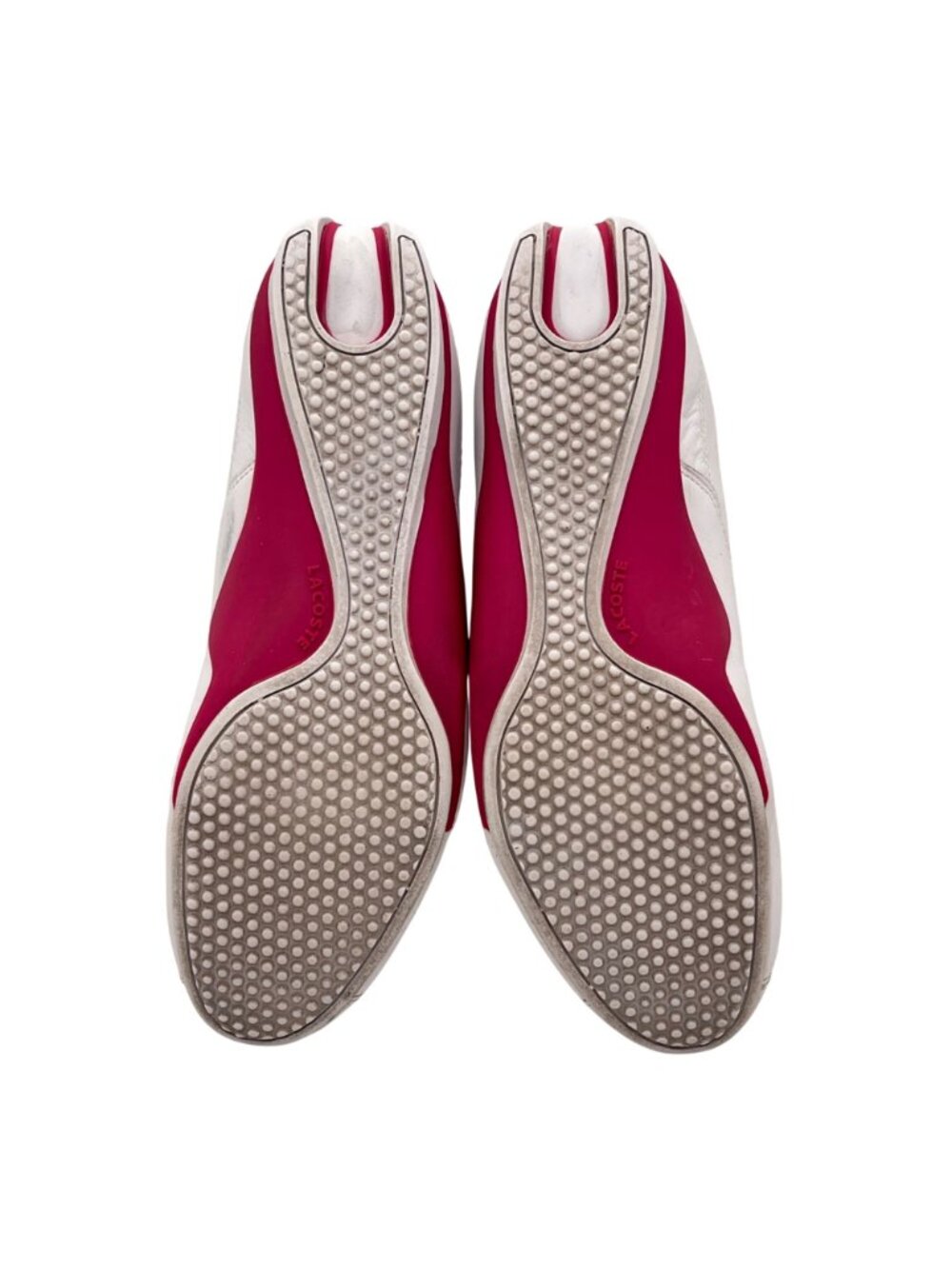 Vintage Lacoste Sport Zanta 53Z Womens Tennis Shoes Size 11 White Pink Leather - Picture 8 of 16